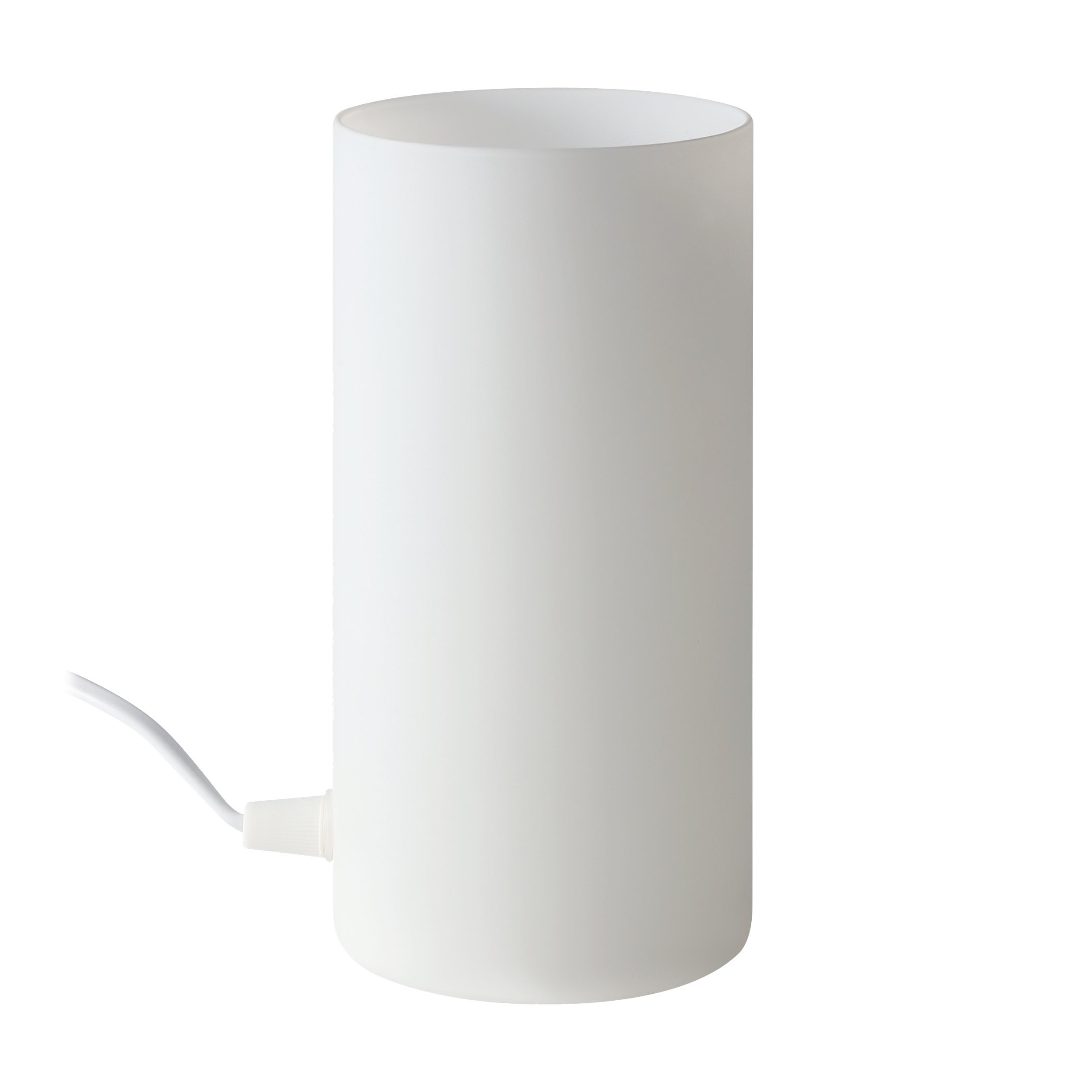 EGLO Lampe de chevet Geo, lampe de table minimaliste en verre opale mat