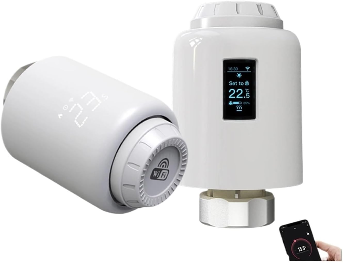Regulating Valve WiFi Radiator Valve Fit For Smart Tuya Home Heating Thermostat Actuator Programmable Temperature Controller Alexa Google Voice(TRV604-4pcs)