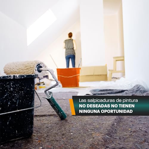 Miniatura 4 de Hinrichs Moqueta Pintor 5 M 180g M - Manta Pintor Suelo - Manta Mudanza Para Suelo Con Capa Antideslizante De Pe- Plastico Pintor Para Pintores Y Trabajos De Bricolaje En Casa