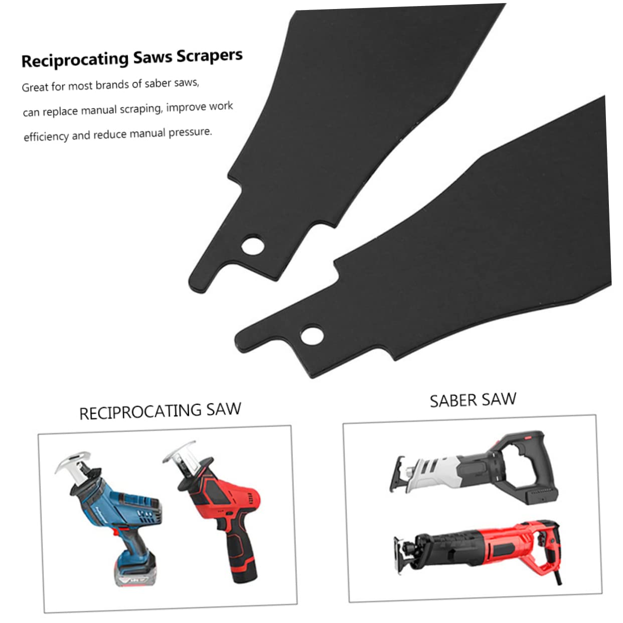 4pcs High Reciprocating Saw Scraper Set for Mud Removal and Cleaning Tasks Versatile Shovel Tools for Wall Finishing Tile Cleaning and Removal