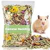 Sukh 150G Hamster Bedding – Flowers & Herbs Odor Control Dwarf Gerbil Robo Katy Habitat Decor Hamster Forage Gerbils Mice Lemmings Degus or Other Small-Sized Pets