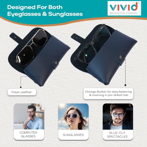 Image of Unisex Specs Self Button Eyewear Dabbi Artificial Leather Soft Case Cover