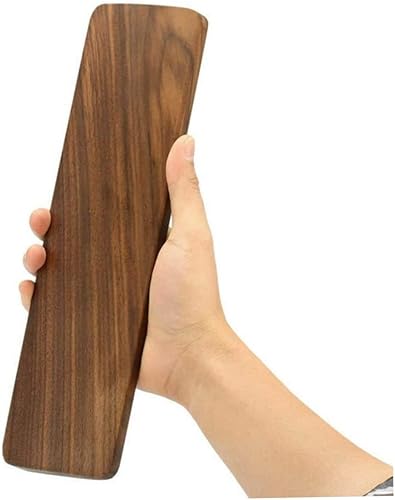 Miniatura 7 de Base de teclado con reposamuñecas de madera, soporte ergonómico para escritorio de juegos, compatible con teclados estándar de 60 teclas y teclado