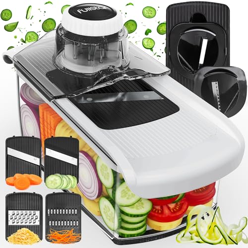Fullstar Mandoline Slicer for Kitchen, Fruit Cutter, Cheese Grater, Cucumber Slicer, Veggie...
