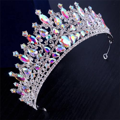 Diadema de diamantes de imitación para graduación y tiaras de novia para peinados de fiesta