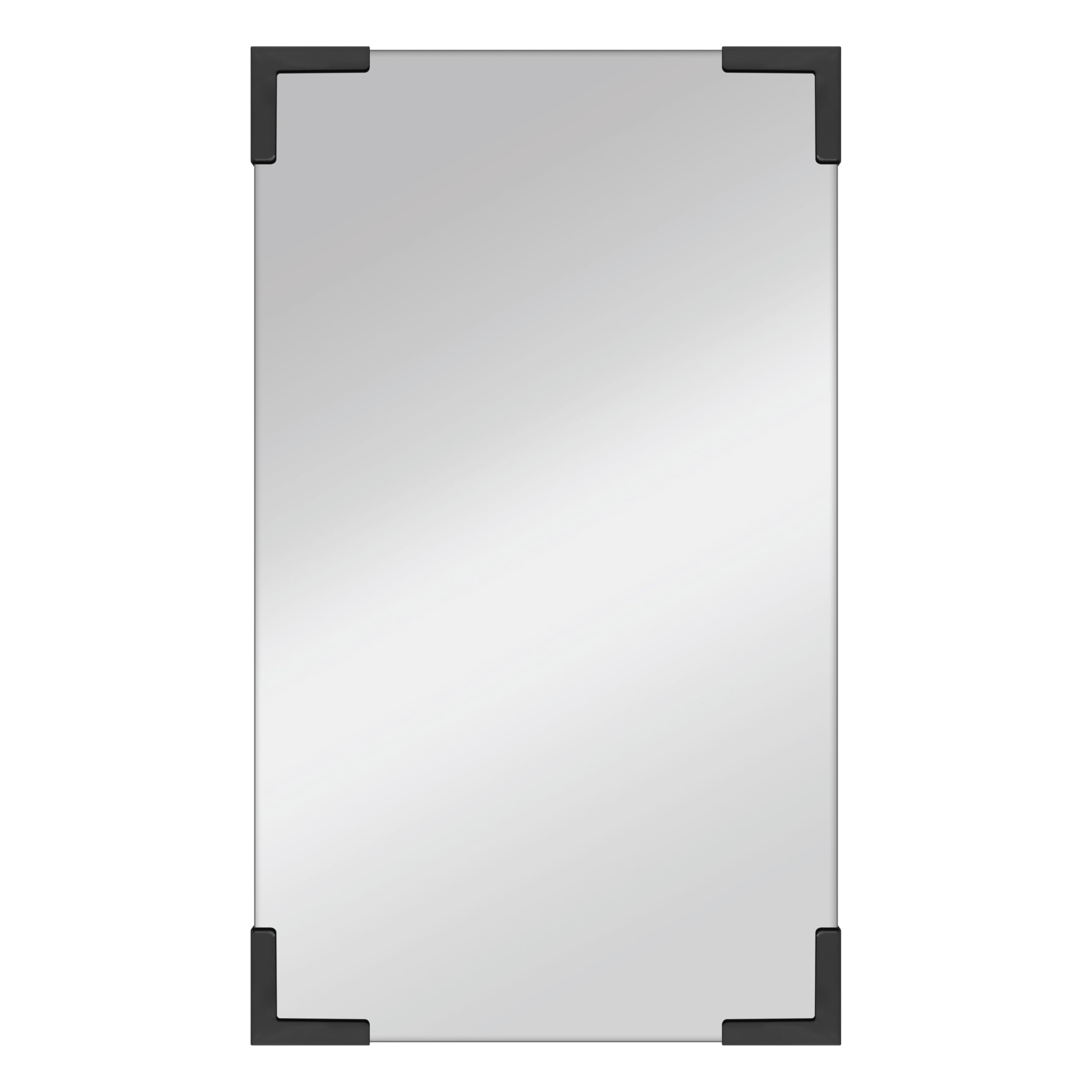 Amazon.com: MCS 20x34 Black Metal Corner Frameless Mirror : Home