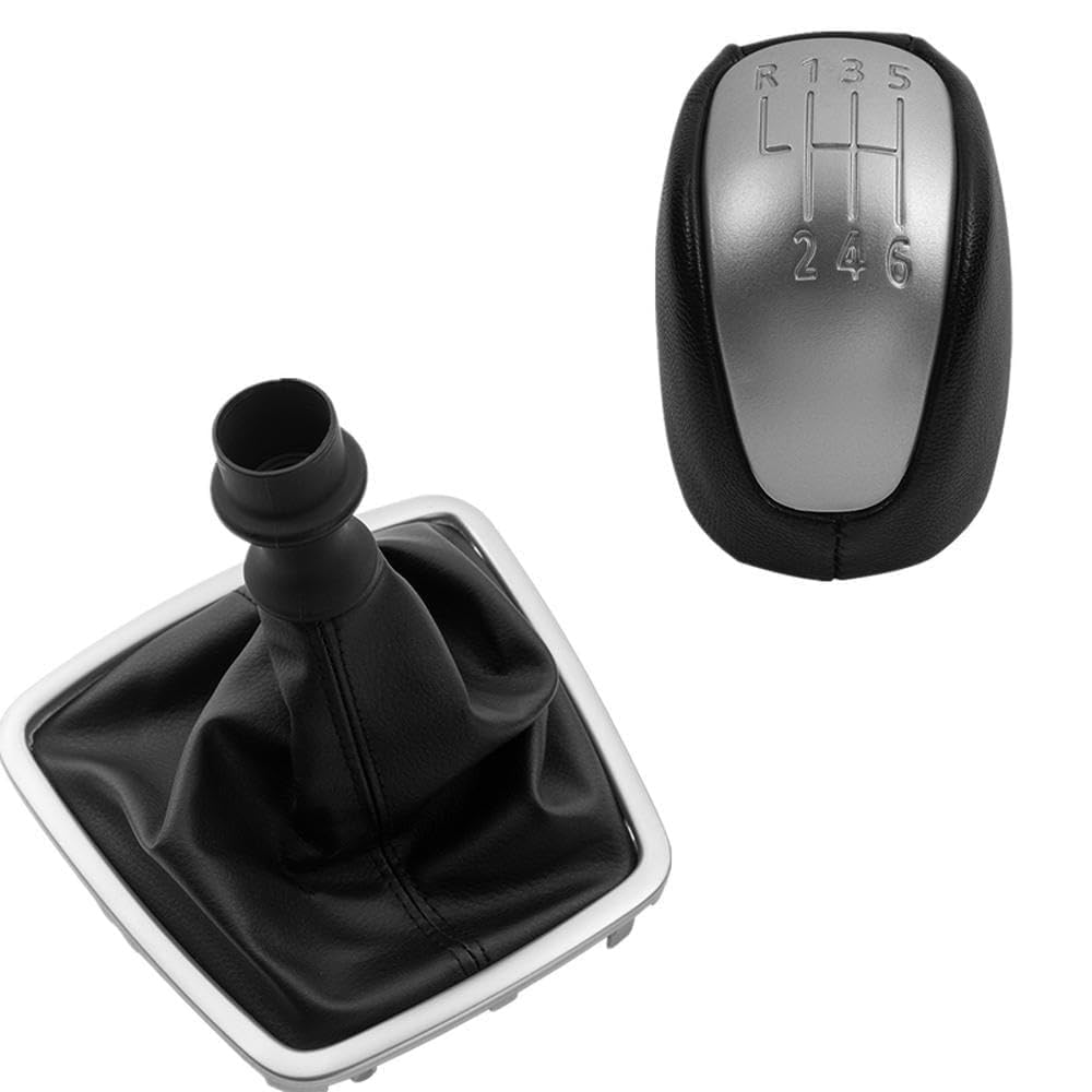 QVQOJCTH Auto Accessory 6 Speed Manual Gear Shift Knob for Renault Laguna MK3 2007-2015(Gear knob and case)