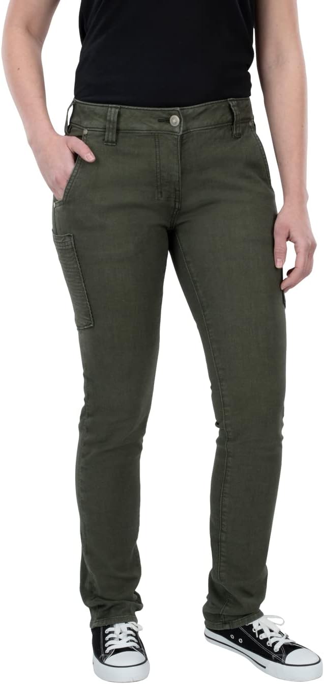 Vertx Women's Straight-Fit Kesher Stretch Ops Tactical Pants with Pockets for Work, Outdoor, Hiking, Denim