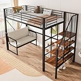 Crlnaup Litera (90 x 200) con marco de metal resistente, color