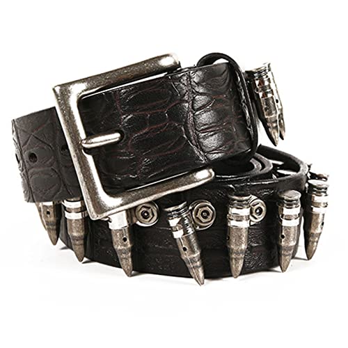 Ceinture punk rock en cuir de vachette avec boucle à griffes - 2