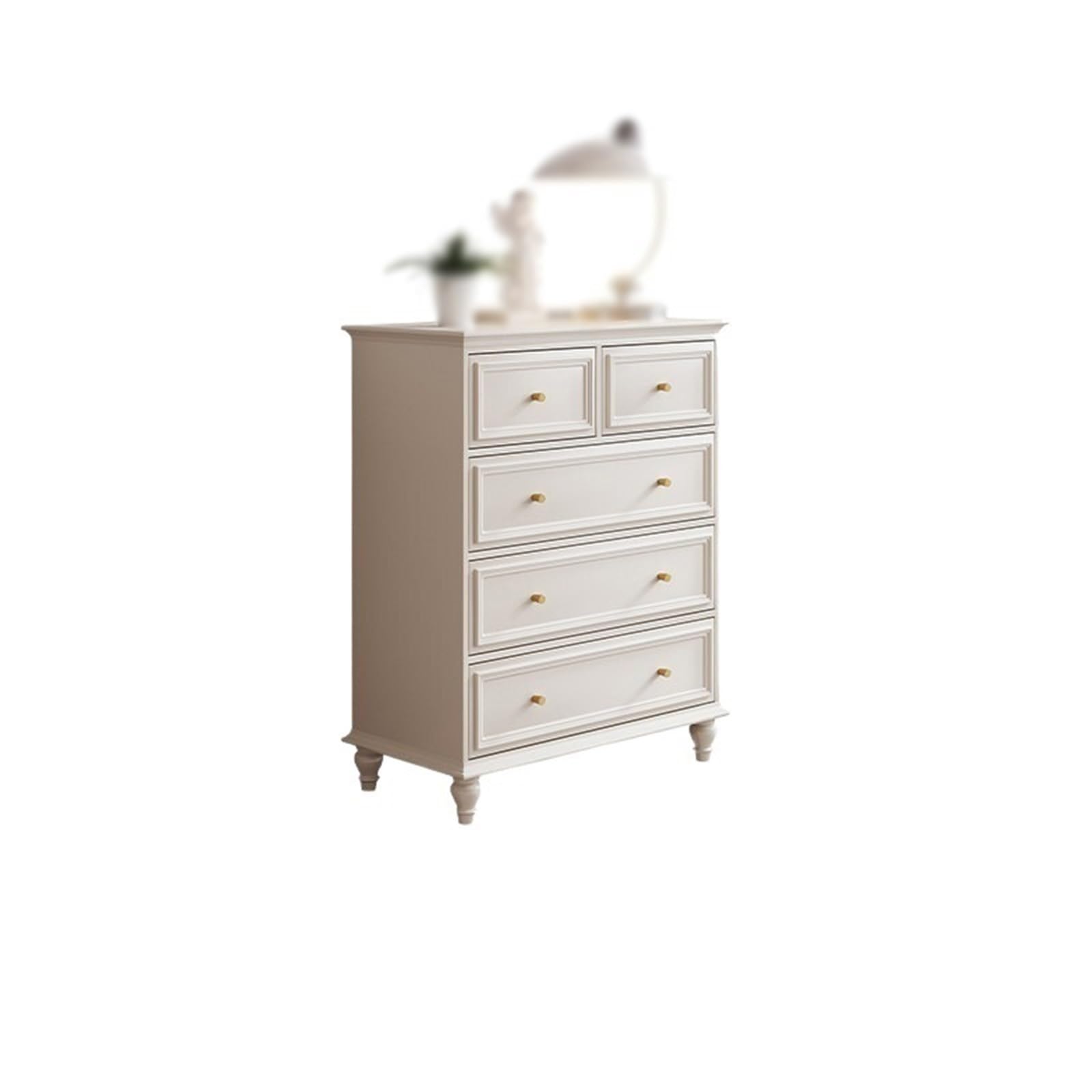 Dh2yjnbf3 Bedroom Dresser With 5 Drawers Wooden Storage Tower Chest Of For Bedroom, Hallway, Closets Storage Organizer(White)