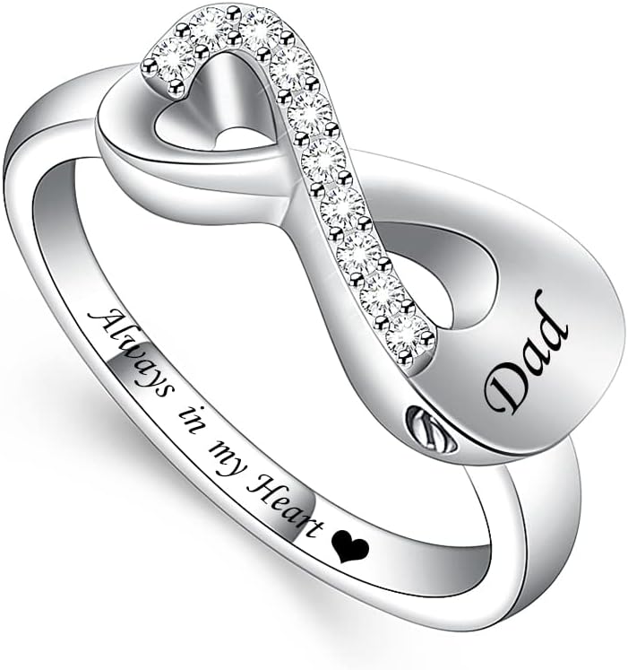 Infinity Mini Ring Hold Loved Ones Ashes Cremation Urn Ring for Women Finger Ring