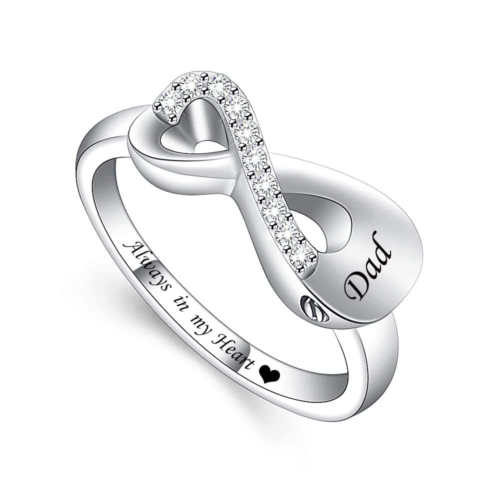 Infinity Mini Ring Hold Loved Ones Ashes Cremation Urn Ring for Women Finger Ring