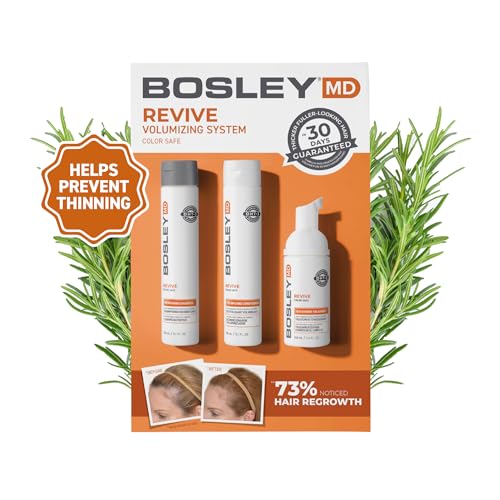 BosleyMD BosRevive Color-Safe Hair Care Kit for Thinning Hair, Starter Size (30 Days) – Shampoo, Conditioner & Thickening Treatment with Biotin, Panthenol & Botanical Extracts - Image 2