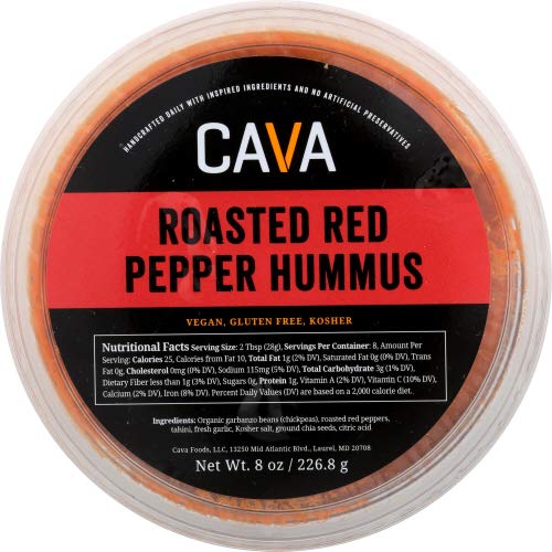 CAVA Roasted Red Pepper Hummus, 8 OZ