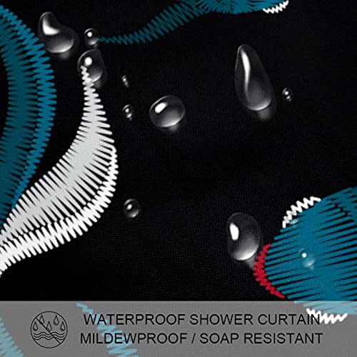 Rideau de douche koï et algues imperméable grand format 183x183 cm multicolore - 4