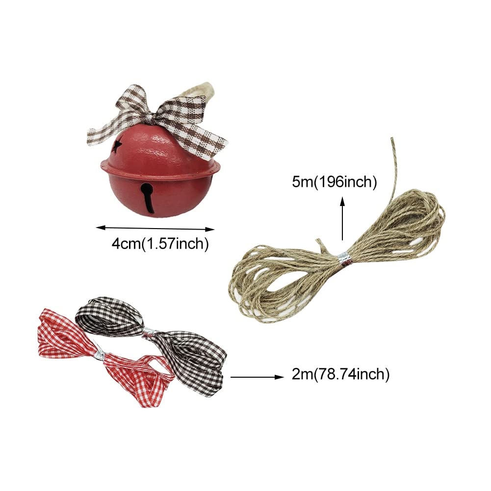 Piccole campane di Natale, campane appese di Natal Piccole campane di Natale 24 pezzi Ornamento regalo Piccolo arredamento fai-da-te