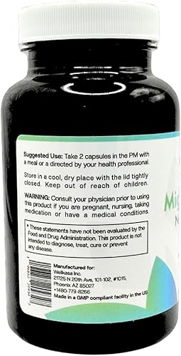 Miniatura 3 de Migra-Well PM ayuda nutritiva para el sueño de apoyo cerebral y nervioso (60 cápsulas) (60 cápsulas)