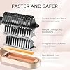 TYMO Ring Hair Straightener Brush Hair Straightening Iron with Built-in Comb, 20s Fast Heating & 5 Temp Settings & Anti-Scald, Perfect for Professional Salon at Home, Peach