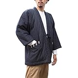 綿の郷(ワタノサト) 綿入れはんてん 日本製 男性用 ドビー織 あられ柄 フリーサイズ 白あられ