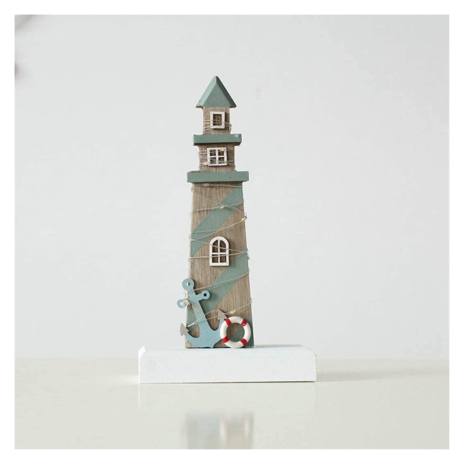 Veilleuse phare en bois style marin ornement table salon maison