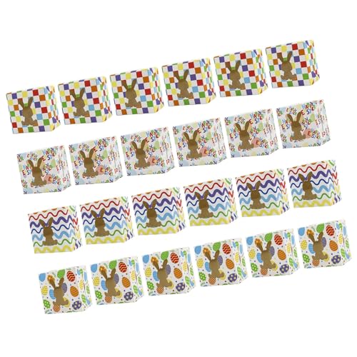 Boîte en carton durable lapin de Pâques avec vitrine 24x