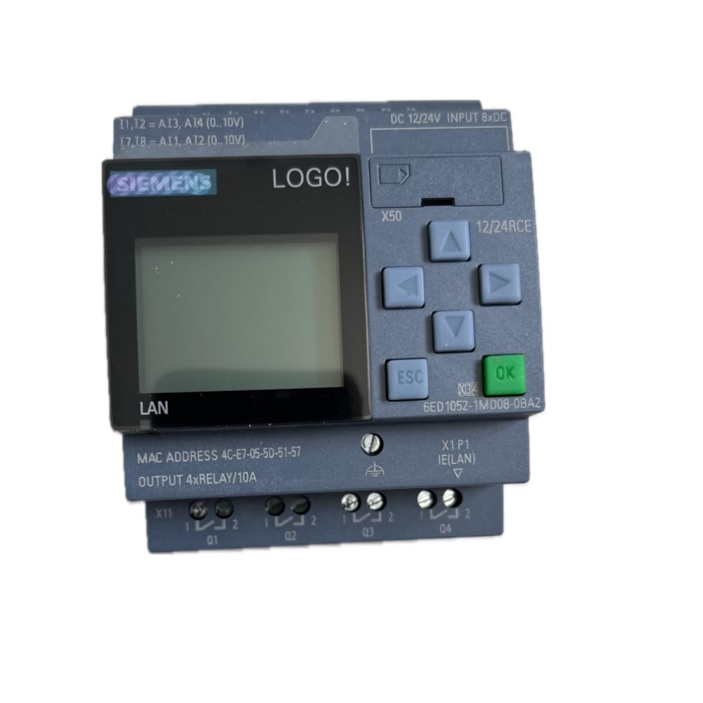 6ED1052-1MD08-0BA2 PLC Logo! 12/24RCE, Logic Module with Display