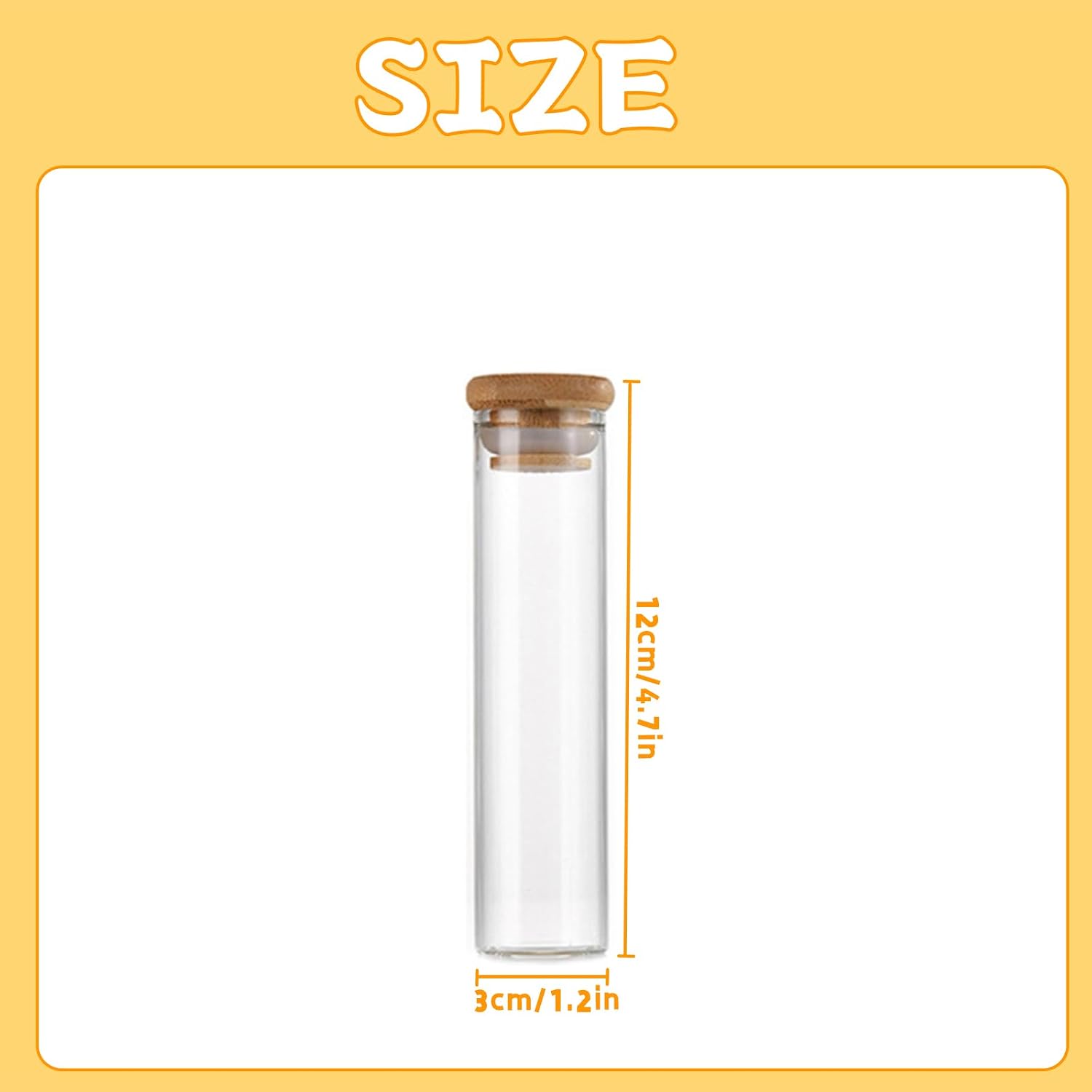 4 PCS Cat Whisker Jars with Bamboo Cover, 1.8'' In Diameter, 4.7'' High Transparent Pet Hair Glass Memorial Bottle, Memorial Gifts for Cat Lover, 60 ml