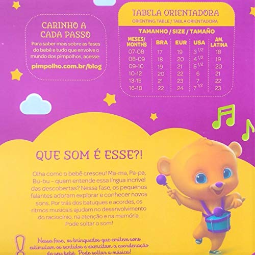 Meia de bebê sola cano média joaninha 17