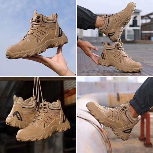 Image of Steel Toe Shoes for Women and Men, Lightweight Safety Work Shoes, Puncture Resistant Cushioned Low Top Work Sneakers for Warehouse Factory Construction
