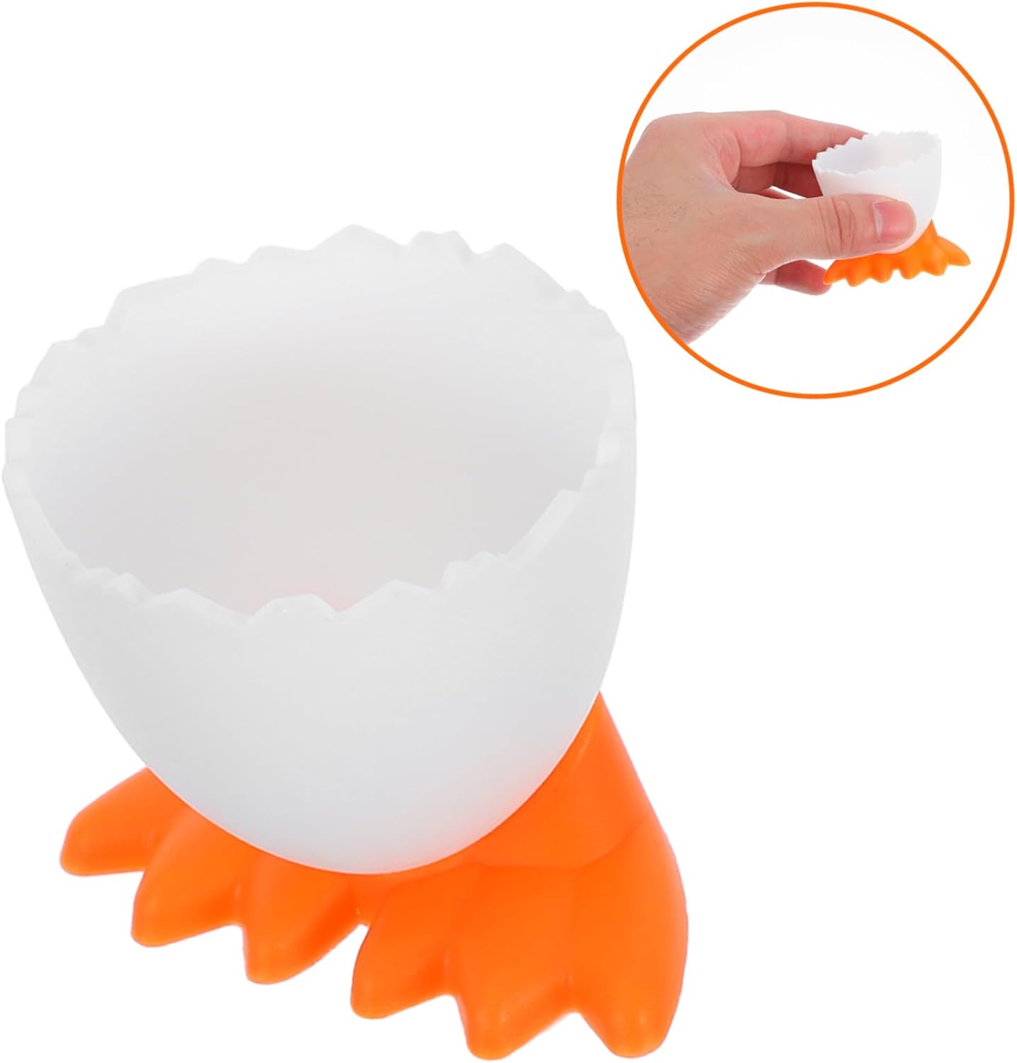 20pcs Creative Chicken-shaped Plastic Holders for Breakfast Breakfast Companion for Home and Cafes Versatile Snack Display Stands