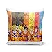 Housse de Coussin Taie Dragon Ball Z Anime DBZ Son Goku Collection Manga (40x40 cm)