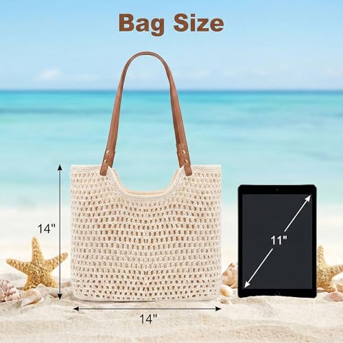 Bolso de Playa Crochet para Mujer con Forro a Prueba de Fugas miniatura 6