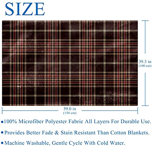 Couverture plaid doux et chaud 150x100 cm lit canapé et camping - 6