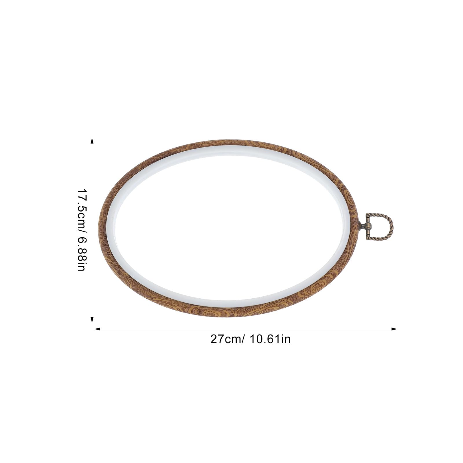 LOLIPPYY 4 Aros Elípticos de Plástico para Bordado Diy, Círculo para Punto de Cruz, Decoración de Pared y Exhibición de Bordado, Ideales para Principiantes