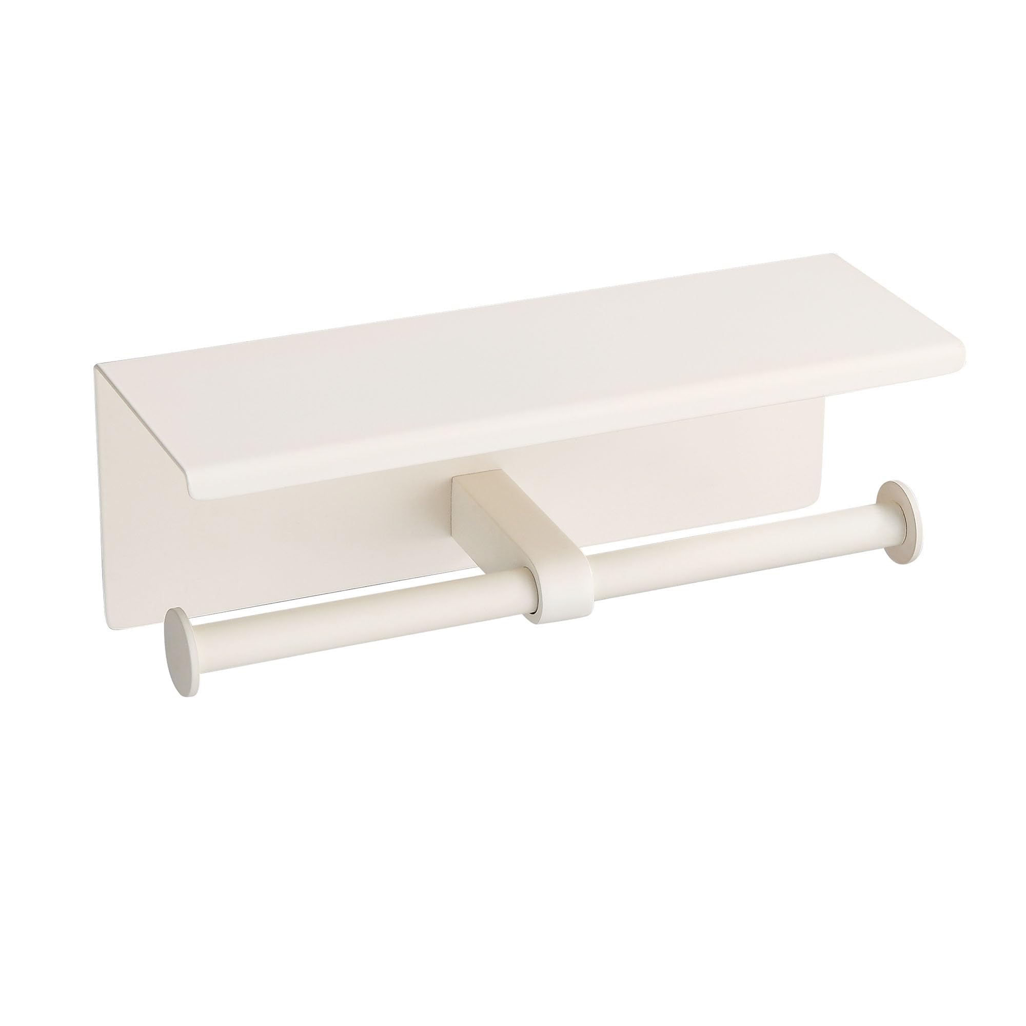 Double Toilet Paper Holder with Shelf Brushed Nickel Toilet Paper Holder Wall Mounted — Amazon image 7