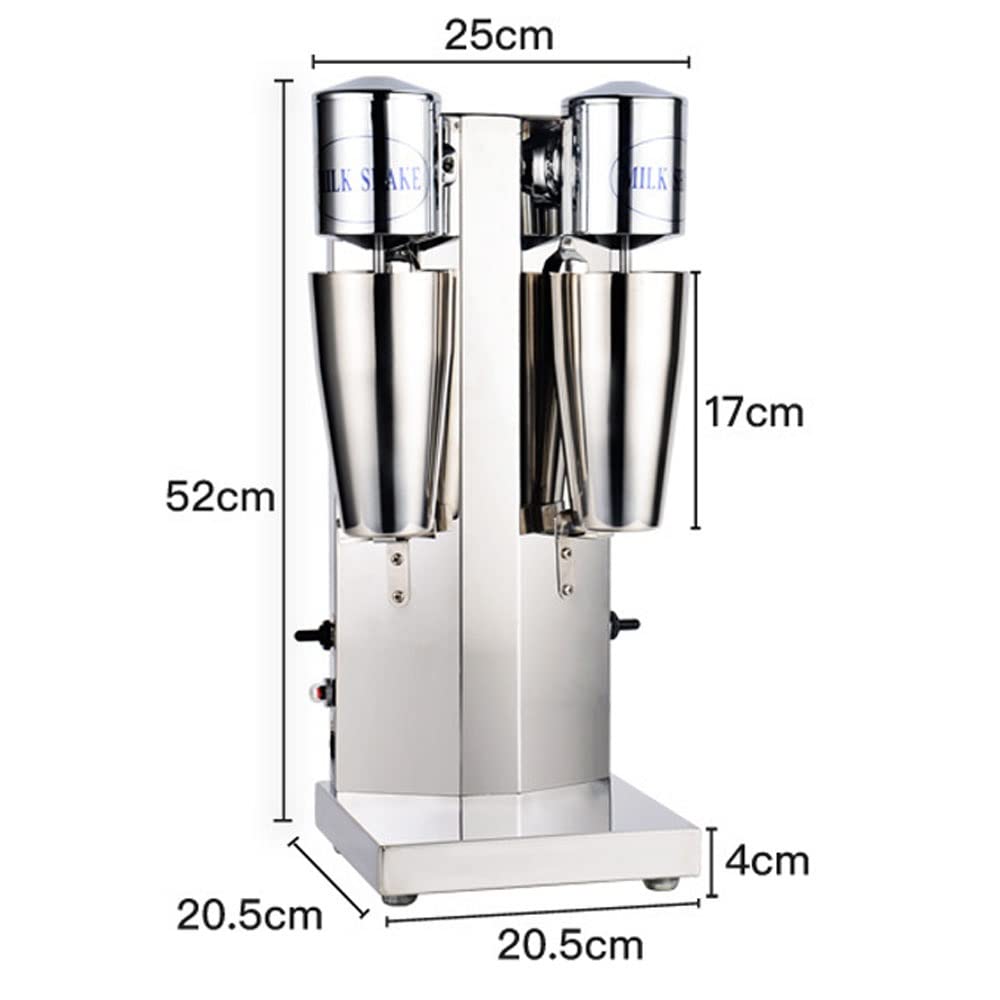 Macchina Per Creatore Di Frutteti Elettrici 2 Velocità Professionale Mixer Shaker Di Latte Con Tazza In Acciaio Inossidabile 750 Ml Frappe Shaker Per Bevande Proteiche Ghiacciate Frullati Cocktail(Dou