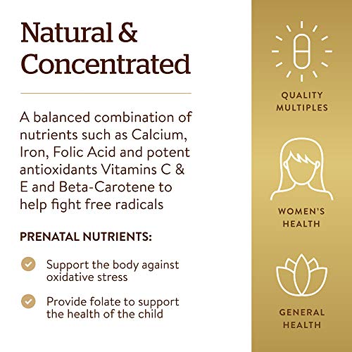 Solgar Prenatal Nutrients, 120 Tablets - Multivitamin & Mineral Formula For Pregnant & Lactating Women - Contains Zinc, Calcium Iron, Folic Acid, Vitamins C & E - Vegan, Gluten Free - 30 Servings #TOP3