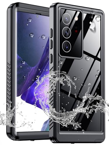 MOZOTER for Samsung Galaxy Note 20 Ultra Case Waterproof,[IPX8 Underwater Case][Full Body Shockproof & Military Dropproof] Built-in Screen Protector for Samsung Note 20 Ultra 6.9 inch-Black