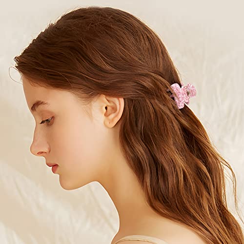 Cobahom 6 Pcs 1.26 Inch Small Hair Claw Clips Mini Chic Hair Clips Cellulose Acetate Jaw Clamps For Thick, Thin Hair, No-Slip Grip Goody Hair Clamps For Women And Girls, Spring Colors #TOP4