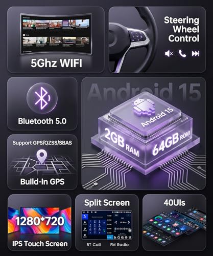 Image of 5Ghz WiFi 4Core 64G Car Radio Stereo for Honda Civic 2016-2020
