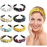 ★ Perfecto para cualquier ocasión: estas cintas para el pelo con nudos torcidos, adecuadas para que las niñas y las mujeres las usen en diferentes ocasiones, como conciertos, fiestas, bodas, lavar la cara, maquillaje y máscara, accesorios de disfraces. Un gran accesorios para el cabello para las mujeres y las niñas.