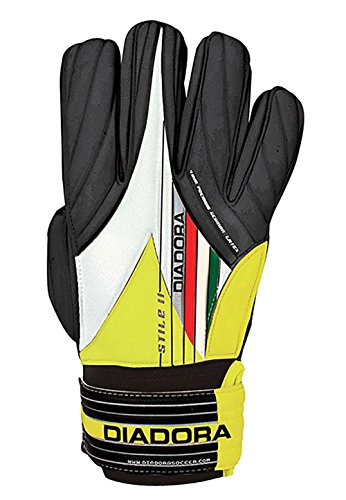 Gants de gardien de but Diadora Soccer Stile II mixtes noir et jaune