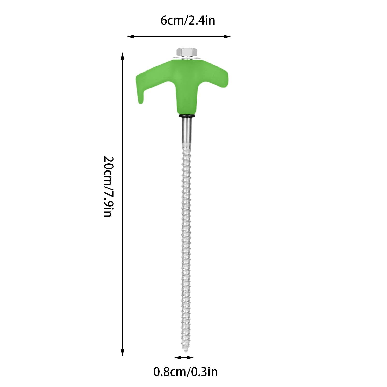 Picchetti per resistenti, 15 pezzi, M8, picchetti per a baldacchino, chiodi per corda da terra, terreno multifunzionale, tasselli da avvitare con scatola portaoggetti per esterni | chiodi per corda da terra, terreno multifunzionale, tasselli da avvitare c