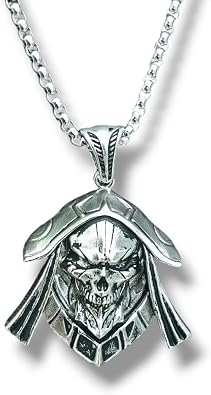Erkek  l m Mele i Azrail Death Angel Fig rl  K-171 Paslanmaz Kromix  elik G m  Kaplama Kolye Madalyon