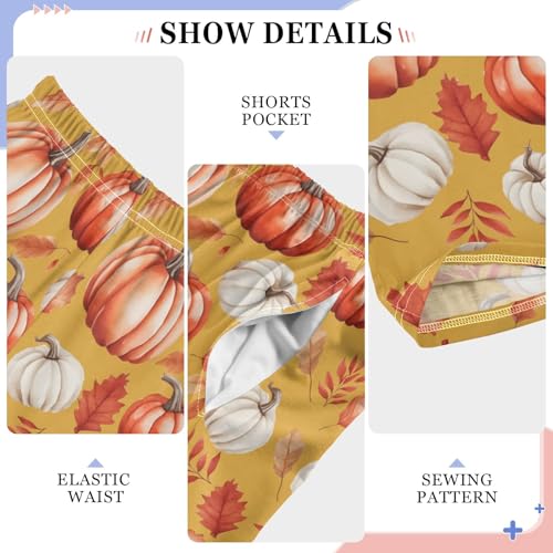 Pajama Pants Lounge Sleep PJ Bottoms Sleepwear Elastic Waist Drawstring S Orange Pumpkin4