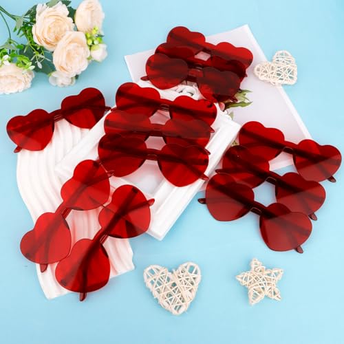 Image of Heart Sunglasses 12 /18 /24 Pcs Heart Shaped Glasses for Women Cute Funny Party Glasses Party Favors Accessories