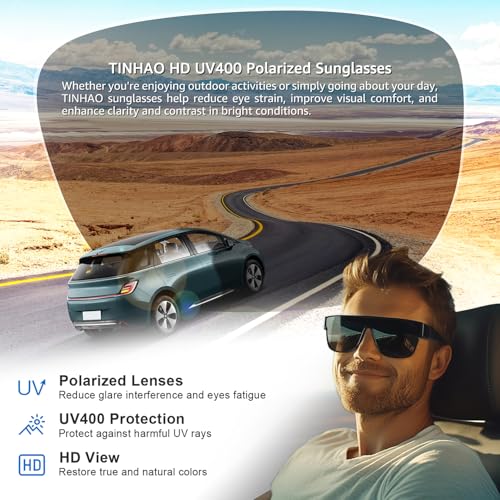 Polarized Fit Over Sunglasses Trendy Square Wrap Around Shades Glasses for Women Men UV Protection3