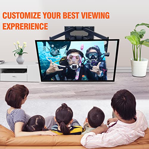 FORGING MOUNT Long Arm TV Mount Bracket,Dual Articulating Arm Full Motion TV Wall Mount with 43inch Long Extension Swivel Tilt Level,Fits 50-86\" TVs,Holds 165 lbs,VESA 600x400mm