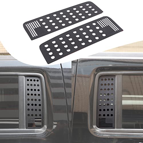 Lcojicep Rear Door Side Window Trim Cover Compatible with Hummer H3 2005-2009, Car Rear Window Glass Panel Protective Cover,Rear Door Side Window Louvers Decorative Accessories (Style B)